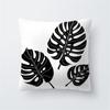 Black and White Tropical Plant Leaf Print Pattern Cushion Cover Home Living Room Sofa Decorative Pillow Pillow Cover 45x45cm