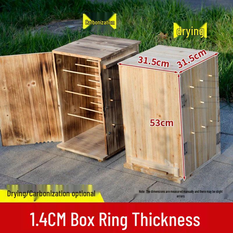 

Beehive Cavity Bee Kit: Vertical Fir Wood Double-Door Barrel for Beekeeping