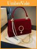 Pochette da Sposa in Velluto con Cuciture per Matrimoni e Occasioni Speciali