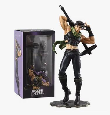 Jojo'S Bizarre Adventure Josef Joestar Action Figure Pop Culture Collectible Toy Hand-Made Er Qiao Swing Hammer Model Ornament