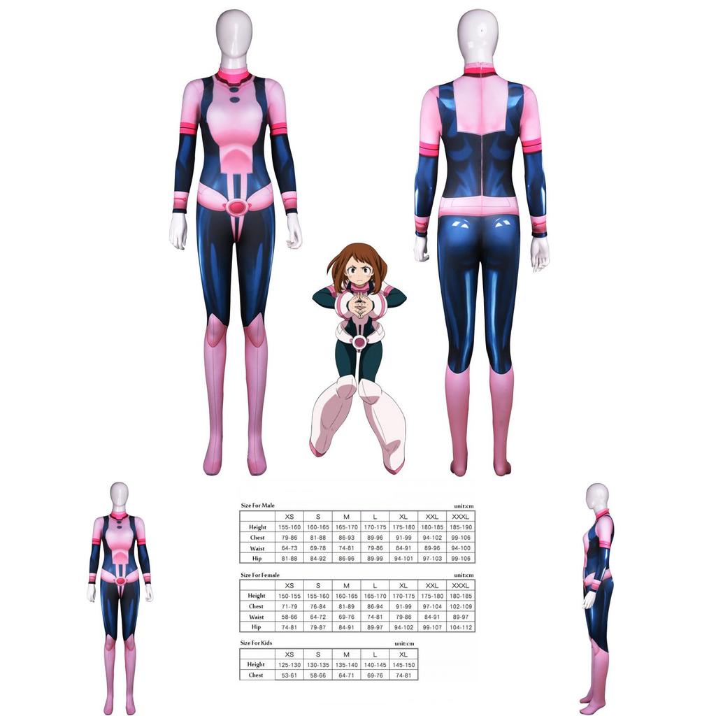 Mein Boku No Hero Academia Ochaco Uraraka Body Jumpsuit Premium Qualität Anime Cosplay Kostüm Für Fans