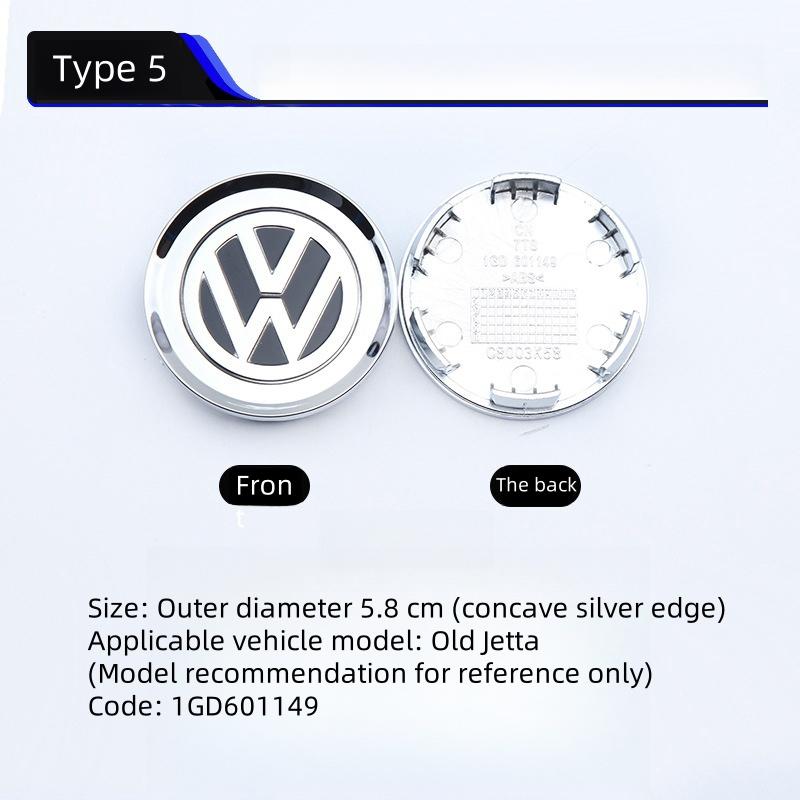 För VOLKSWAGEN VW 56-76mm Bilfälgscenterkåpa Dekal Tillbehör För Volkswagen R-line R GTI Polo Golf Touareg Passat Mago
