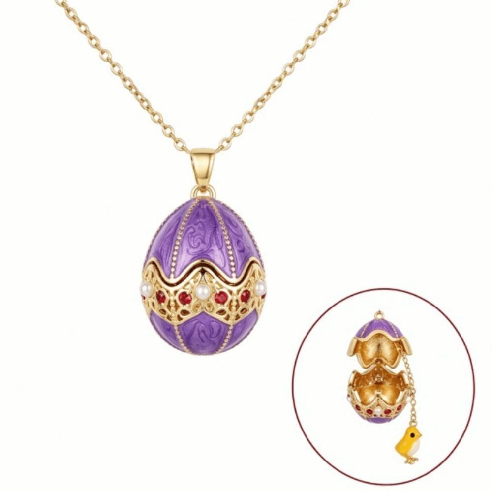 Copper Egg Pendant Necklace Egg Shape Egg Charm Vintage Style Zodiac Necklace Daily Wear