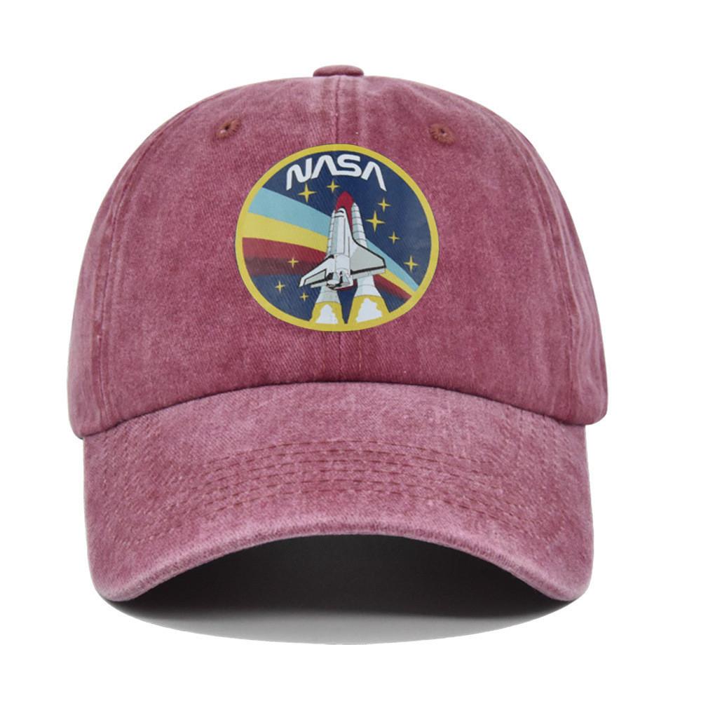 Trendy Nasa Graffiti Print Baseball Cap Letter Pattern Adjustable Sun Hat Breathable Warm