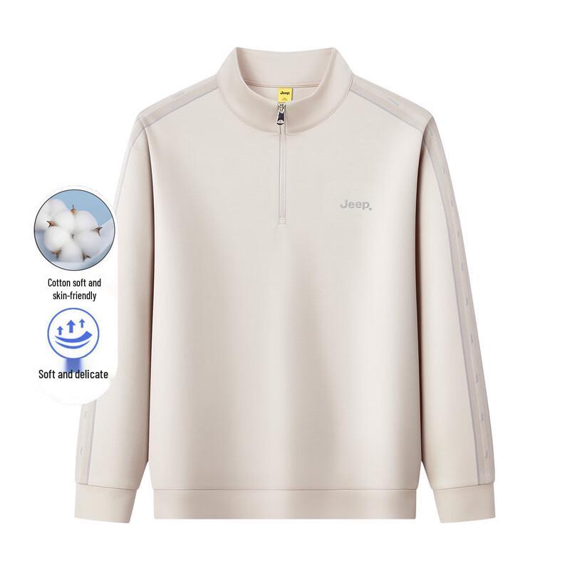 JEEP Men s Stylish Half-Zip Pullover Sweatshirt M