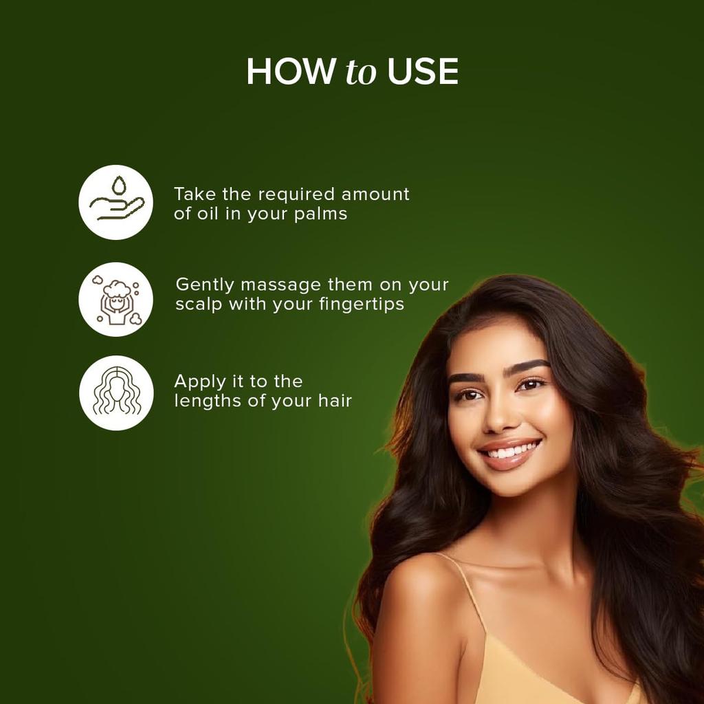 KHADI NATURAL Rosemary & Henna Hair Oil 210ml Pack of 1 for Thick Voluminous Hair Care