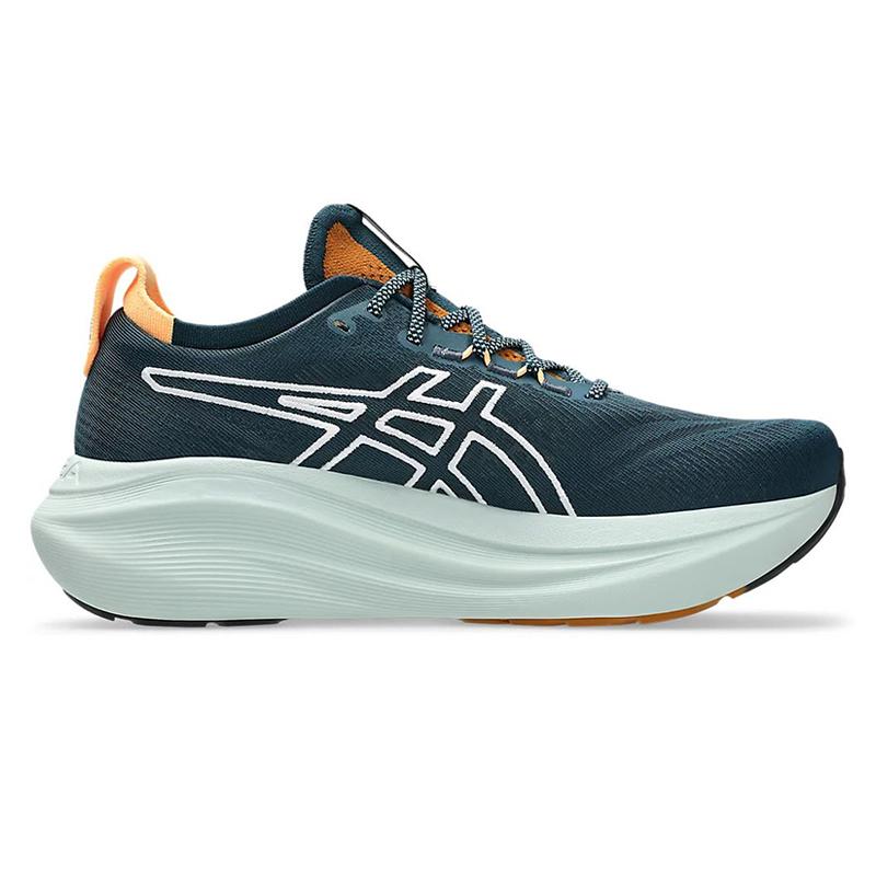 New Asics GEL NIMBUS 27 Cushioning, Wear Resistant Low Top Marathon Long Distance Running Shoes Men's Blue White 1011C136-300