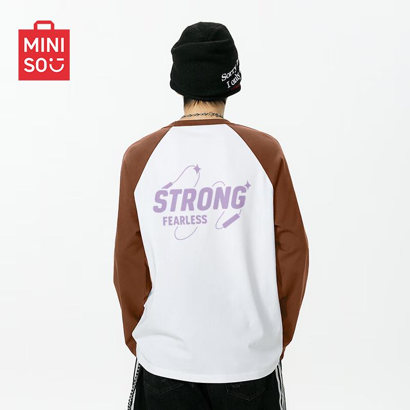 MINISO Men s Loose Fit Breathable Cotton Long Sleeve T-Shirt 2XL