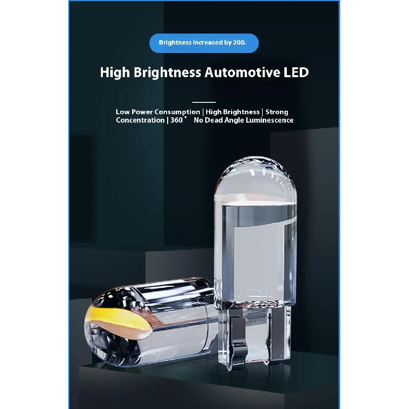 T10 LED Car Wide Light Crystal COB High Brightness W5W License Plate Light Reading Light Motorcycle Car Tail Light Bulb