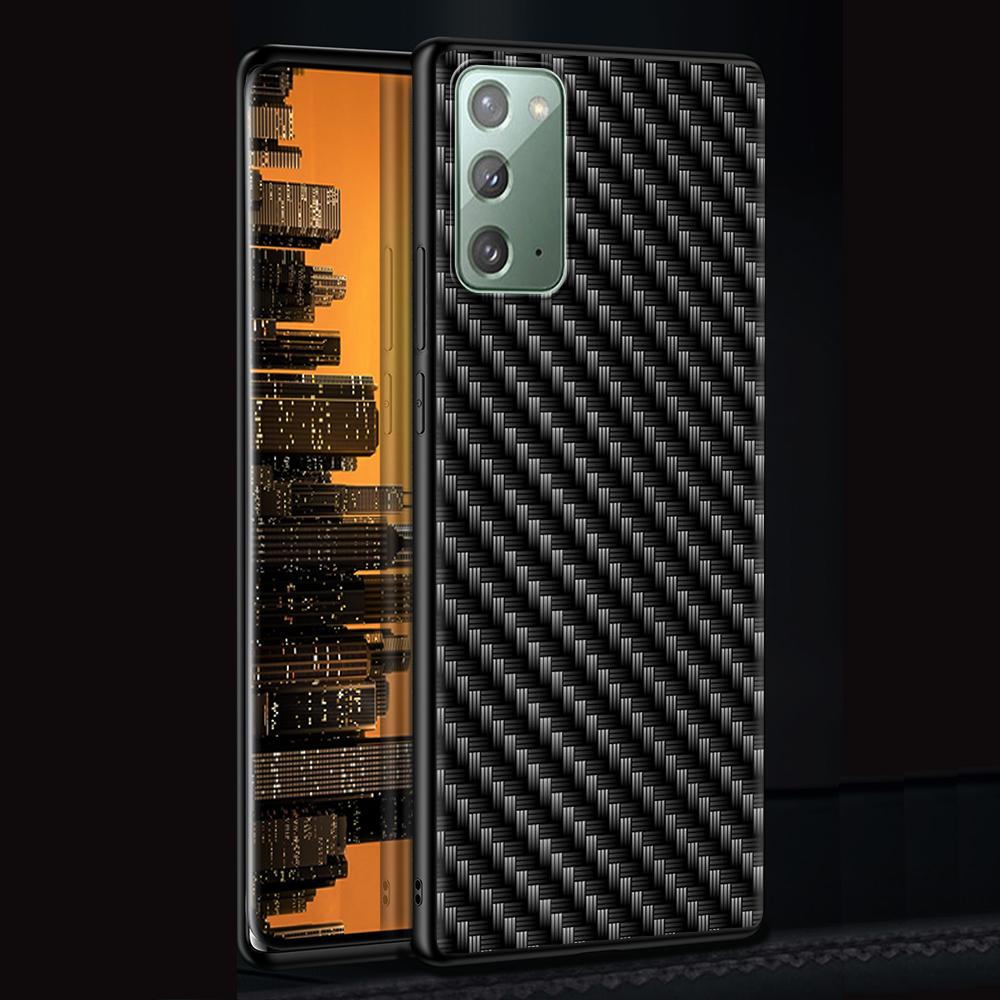 Автомобильный чехол из углеродного волокна для Samsung Galaxy Note 20 Ultra 10 Lite 9 8 A12 A52 A51 S20 FE A50 A71 A21s черный мягкий чехол для телефона