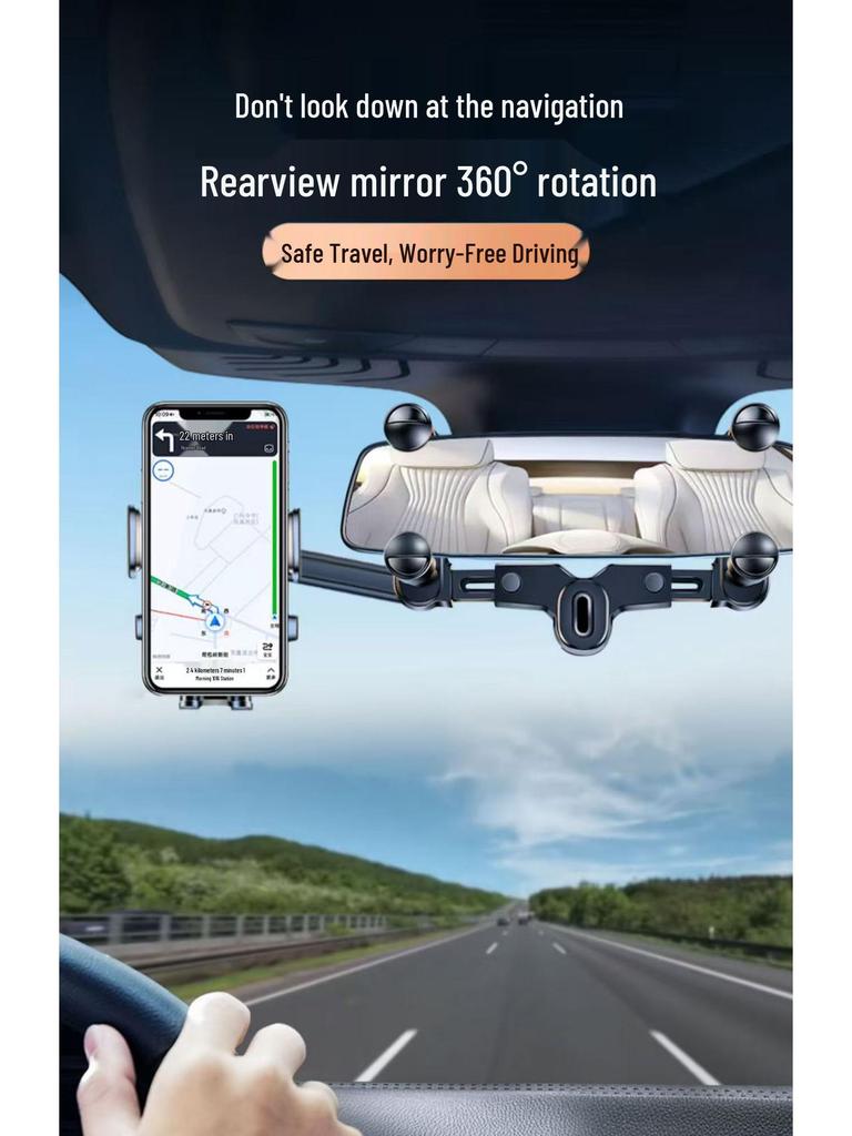 2026 New Phone Mount & Navigation Recorder for Rearview Mirror
