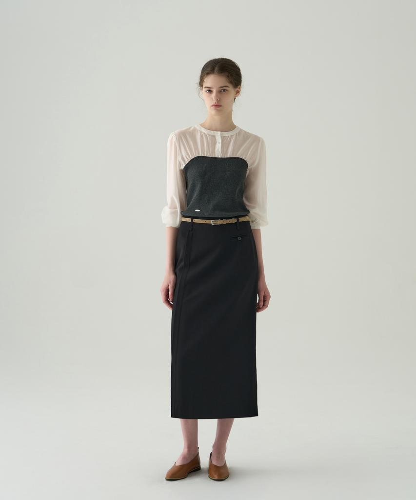 Deuloupisumeon Liner Slim Cow Leather Belt [Beige Suede]