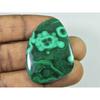 64Cts. Natural Green Malachite Fancy Cabochon Loose Gemstone 29X40X4 MM SK-2035
