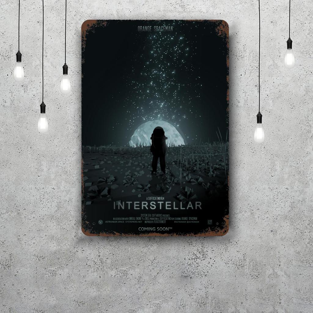 interstellar Decor Vintage Metal Signs Tin Signs Captain Poster Decor for Bar Pub Club Man Cave Wall Decoration