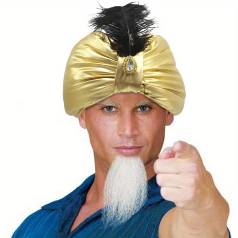 Halloween Hot Gold Bright Color Indian Hat National Feather Hat European and American Baotu Hat Funny Hat Arab Hat