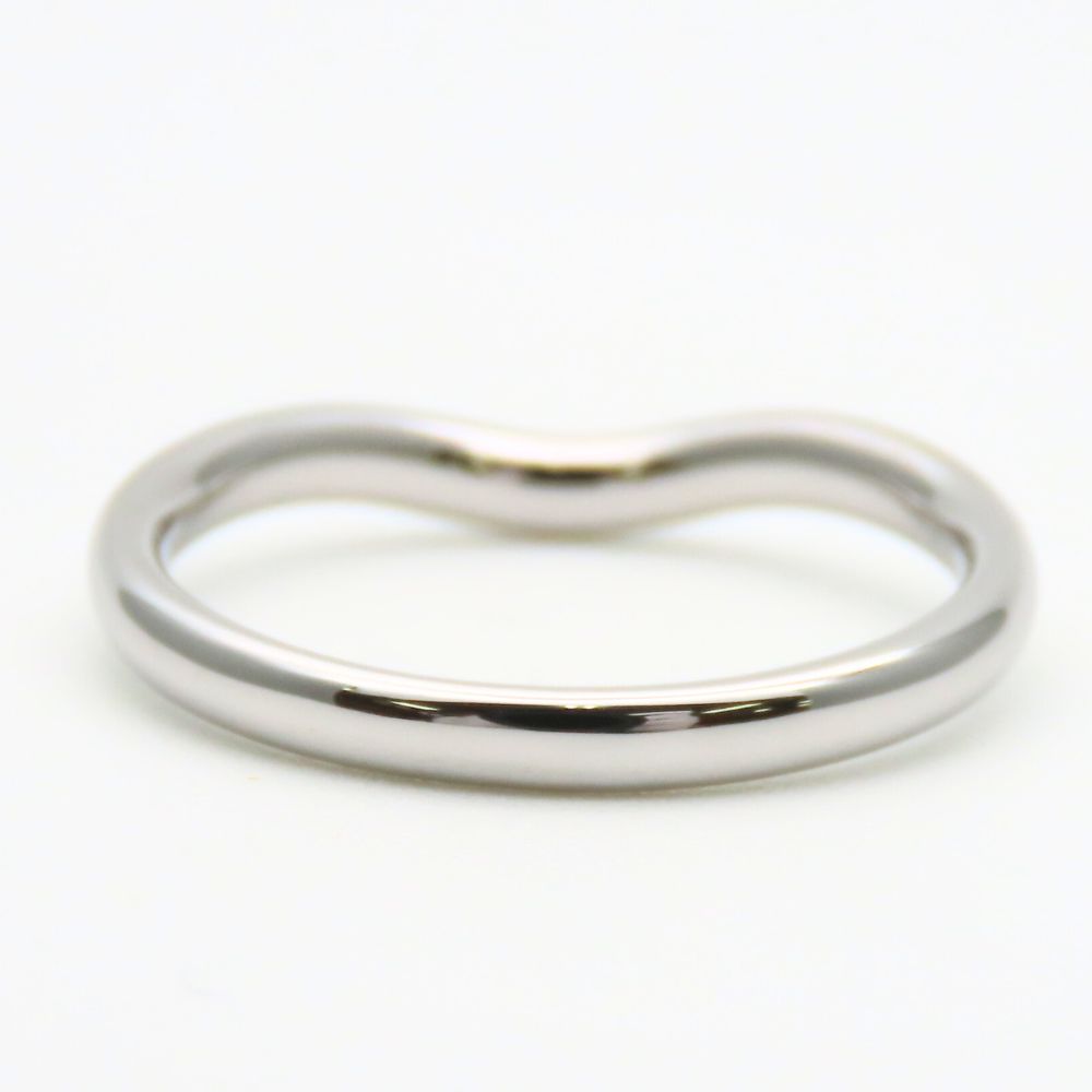 Used TIFFANY&Co. Ring Curved Band EU#50 K18 White Gold 3g White Gold 3PD