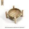 Handmade Bamboo Woven Basket Set - Round Winnowing Basket and Snack Plate for Hotel or Restaurant Use