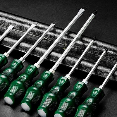 Magnetický skrutkovač Jeden znak a krížový Vyrobené v Číne, Vankúšová rukoväť, Vhodný pre domácnosť, Zelený