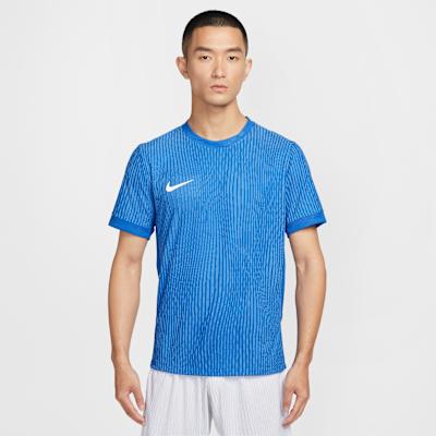 Nike T Shirts Men s Royal Blue Crew Neck Moderate Straight Fit S