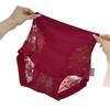 Female Summer Sexy Lace Jacquade Lift Hip Abdominal High Waist Without Trace Breathable Silk Bottom Triangle Briefs