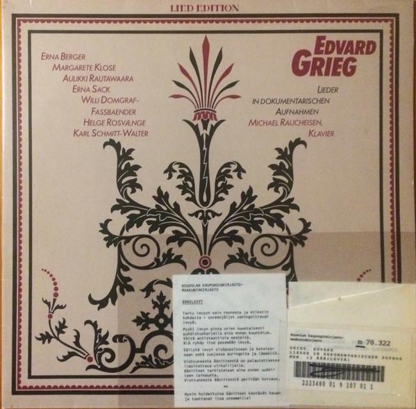 

LP Record EDVARD GRIEG RAUCHEISEN Lieder In Dokumentarischen Aufnahme 4023559 Acanta 1986 Germany Classical Used