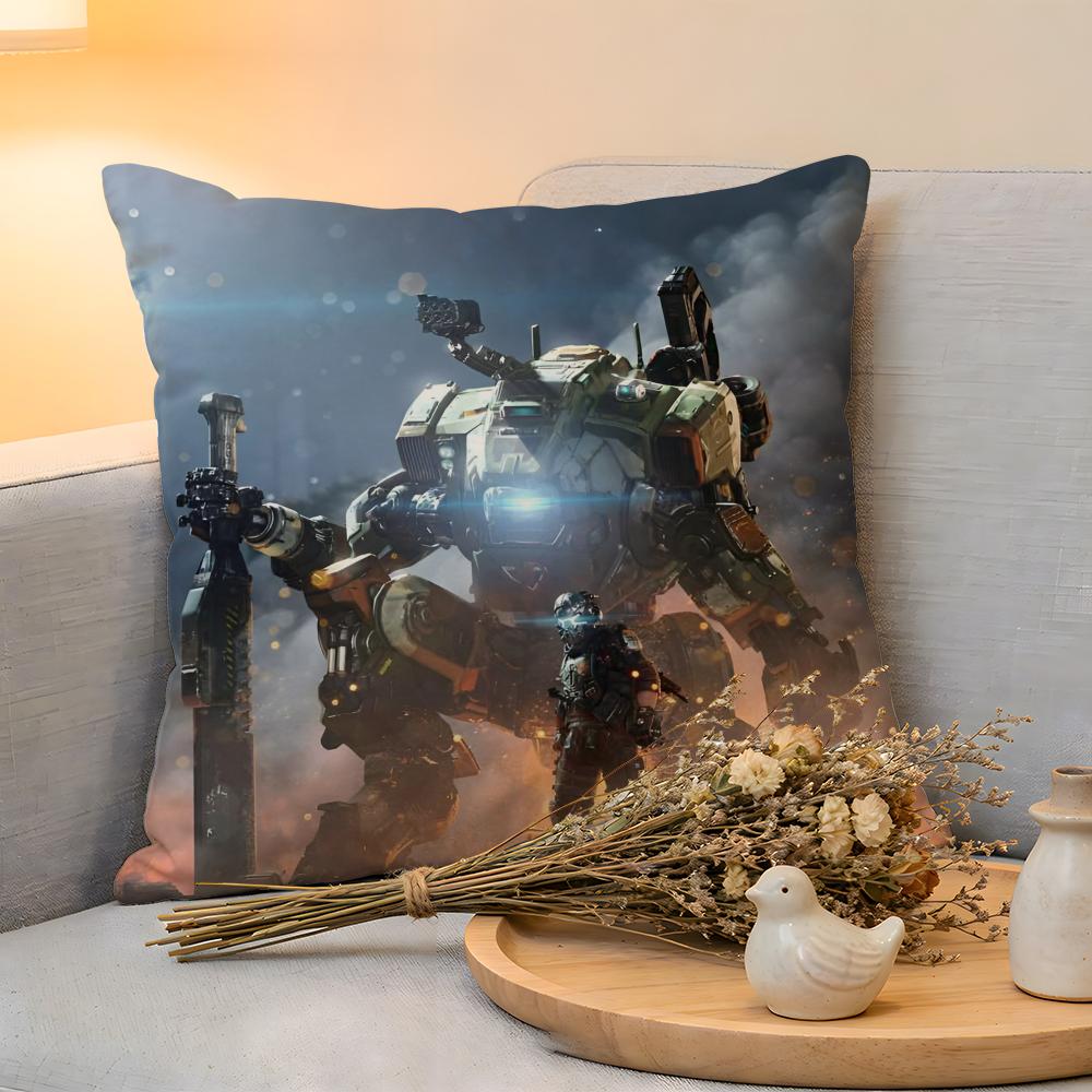 Cushion Cover Linen SkinFriendly Soft Decorative Case For Sofa Home Decor Hot Cool Game TTitanfall Pillow cover
