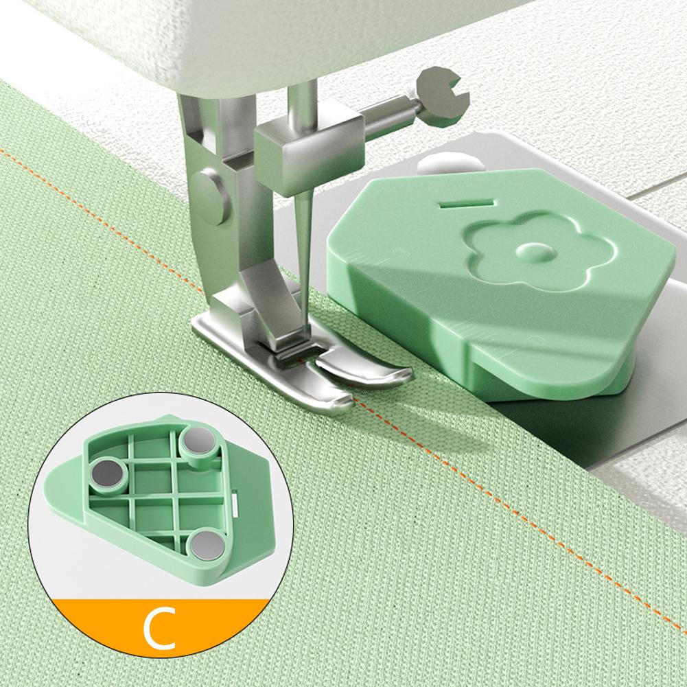 Magnetische Nahtführung für Nähmaschine, polygonale multifunktionale Nahtführung Saumführung mit Skala Universelles Nähzubehör