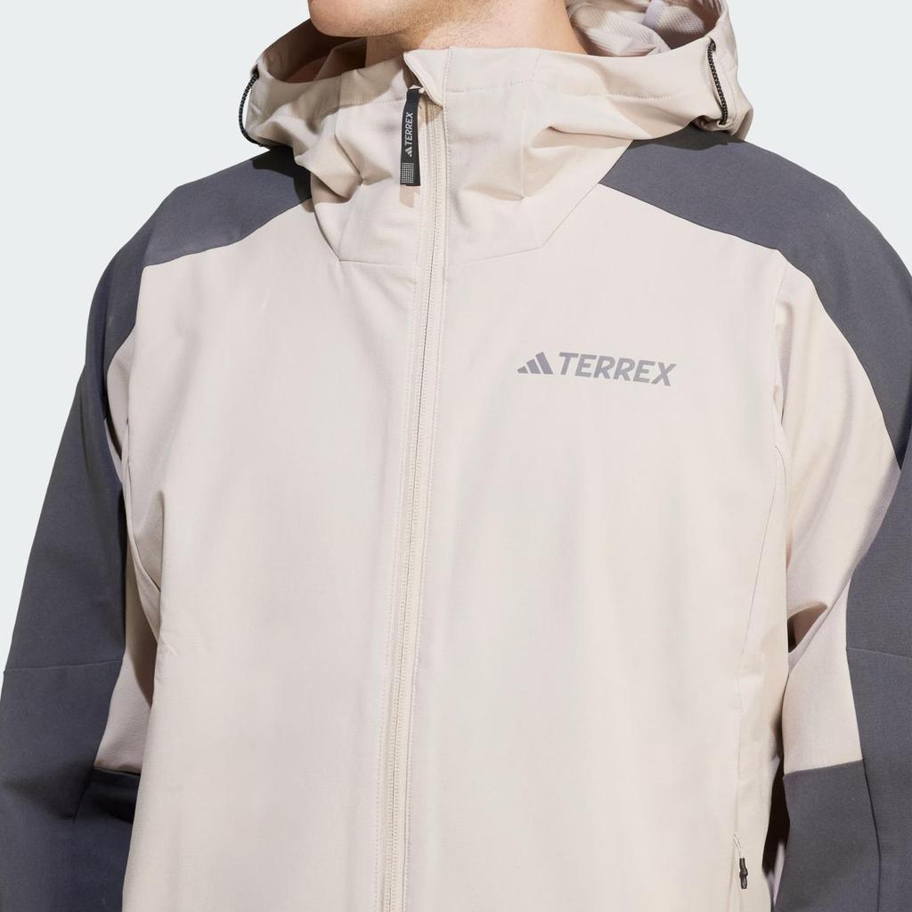 Adidas Mt Windrdy Jacket Outdoor Windproof Color Block Long Sleeve Jacket Men Jacket Light-Brown Dark-Gray JI5934