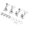 4Pcs String Tuning Key Metal Corrosion Resistance 2R2L Sealed Electric Bass Tuning Peg Silver