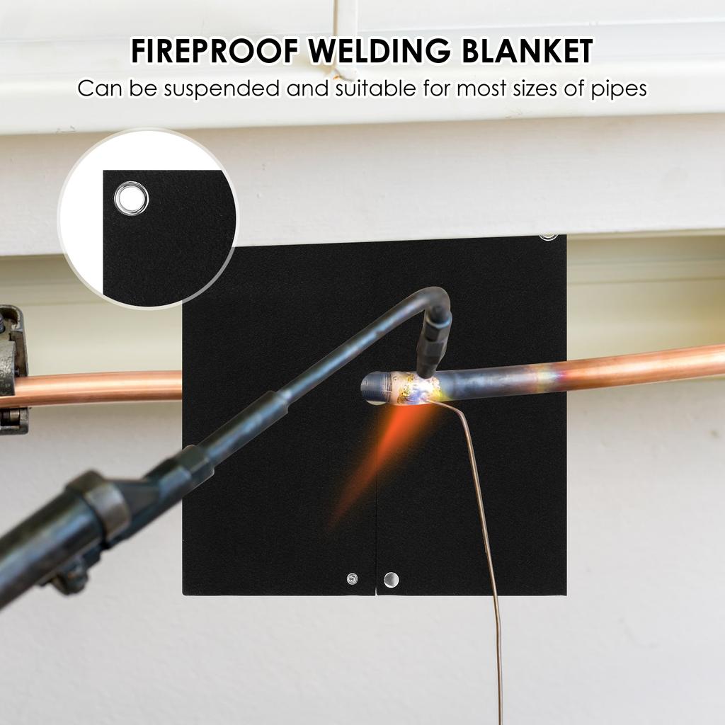 1/2/5Pcs Fireproof Welding Protective 1800°F Blanket High Temp Insulation Retardant Carbon Felt Blankets for Metal Working 2025