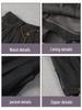 2025 Slimming Woolen Pleated Half Skirt with Waist Chain