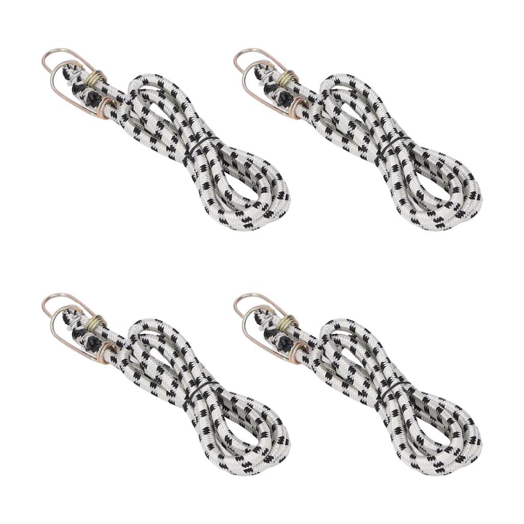 10PCS Rubber Elastic Rope with Hook Heavy Duty Tie Down Stretch String for Binding Packaging Securing Projects