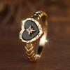 Vintage Gold Color Heart-shaped Rings for Women Aesthetic Fashion Jewelry Wedding Gift