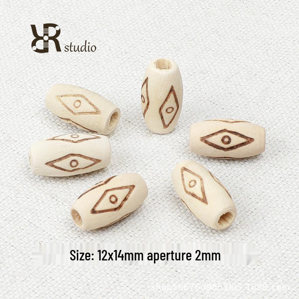 Retro Braune Geometrische Holzperlen für Minimalistischen DIY Schmuck