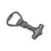 Nordic Vikings Black Thor Hammer Mjolnir Bottle Opener 316L Stainless Steel Gothic Vintage Scandinavian Corkscrew Tool Jewelry