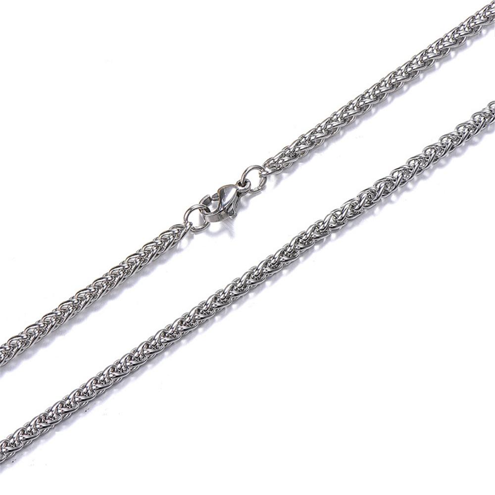 

3MM DIY High Quality Stainless Steel Rope Chain Necklaces For Men Women Gold Silver Color Punk Curb Chain Jewelry Gifts 50cm