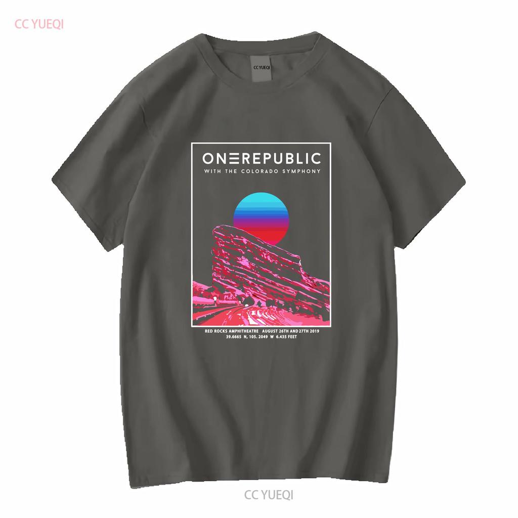 1r One Republic Con La Colorado Symphony Red Rocks Tour Maglietta 2019 Taglia Media Maniche Lunghe O Corte Lavaggio Vintage