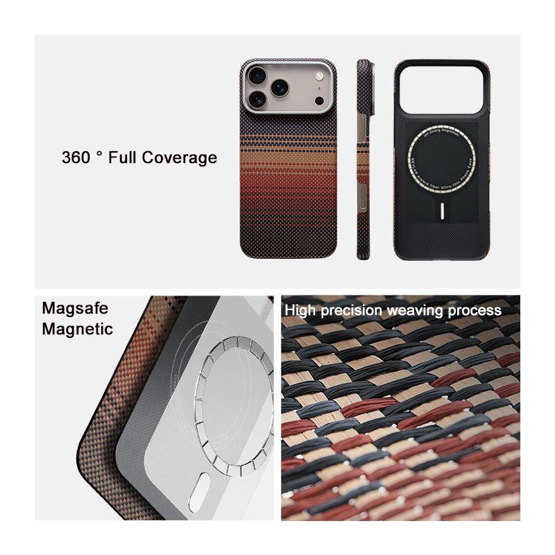 100% Kevlar Aramid Carbon Fiber Case for IPhone 18 17 Pro Max 18Pro with Magsafe Luxury Cover Magnetic Ultra-Thin Back Case