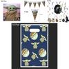 Decoración Suministro Fiesta Cumpleaños Tema Yoda Niños Con Platos Vasos Pancarta Globos**