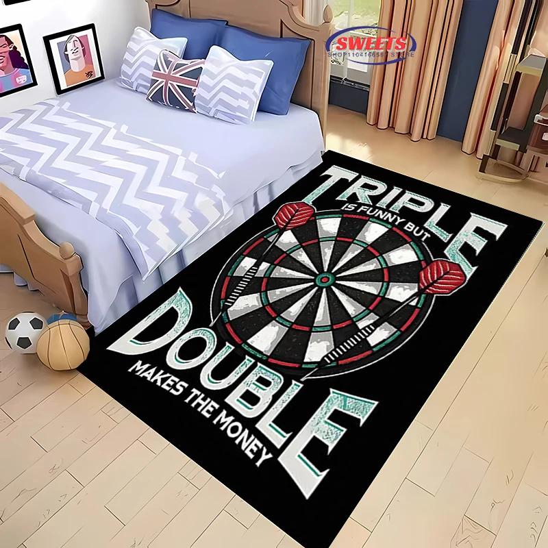 3D HD Dart Target Print Carpet! Bedroom Living Room Office Non-Slip Four Seasons Available Rug Multi-Sizes Non-Slip Fast Arrival