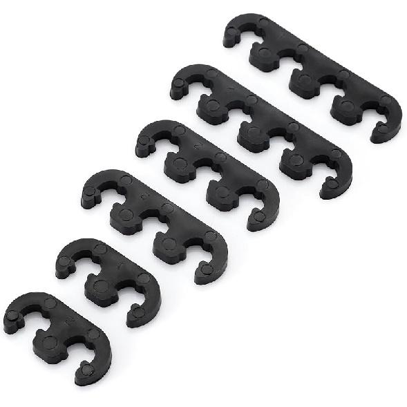 B4B BANG 4 BUCK 12 Pcs Spark Plug Wires Separator Divider Kit Ignition Wire Separators Holder Black Wire Loom
