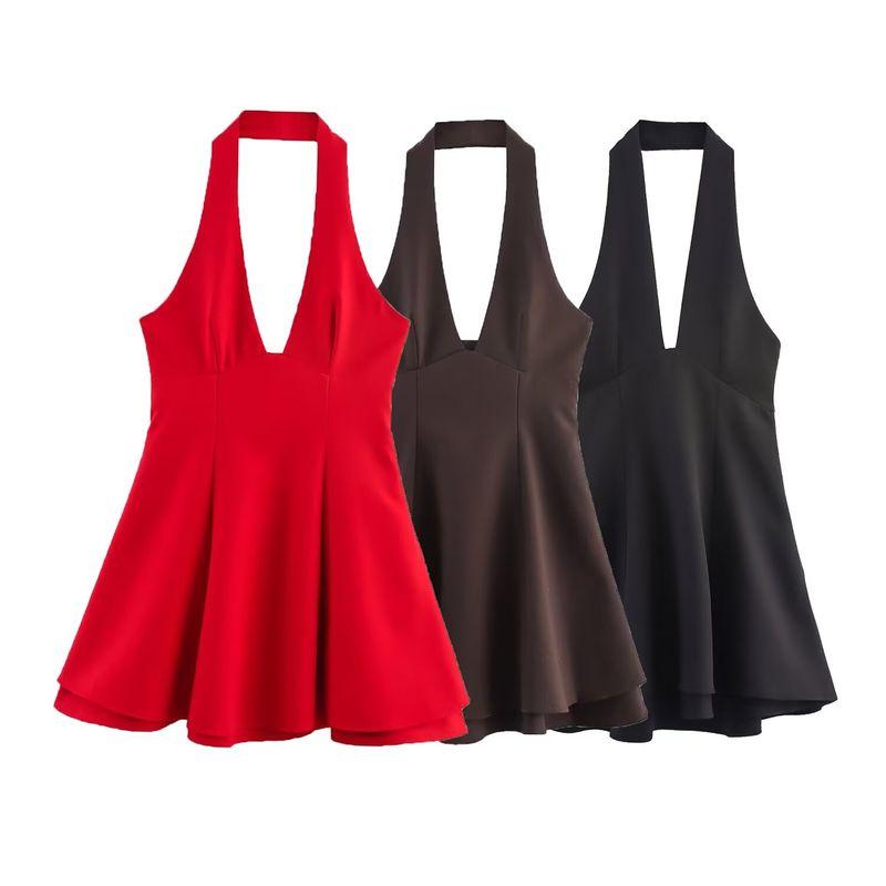 Kaslead New Women Clothes Western Style Fashion Double Layer Neck Collar Dress 3152269