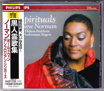 CD JESSYE NORMAN, DALTON BALDWIN, THE  - Spirituals PHCP1725 Philips 1993 Japonia Klasyczna Używana