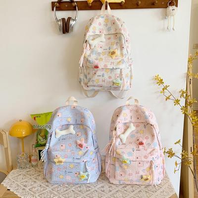 Χαριτωμένο Κορεάτικο Σχολικό Σακίδιο με Κινούμενα Σχέδια για Εφήβους - Σακίδιο Πλάτης Μεγάλης Χωρητικότητας για Κορίτσια