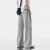 Summer New Pleated Outdoor Sports Casual Pants Men's Solid Color Simple and Versatile Loose Wide-leg Trousers