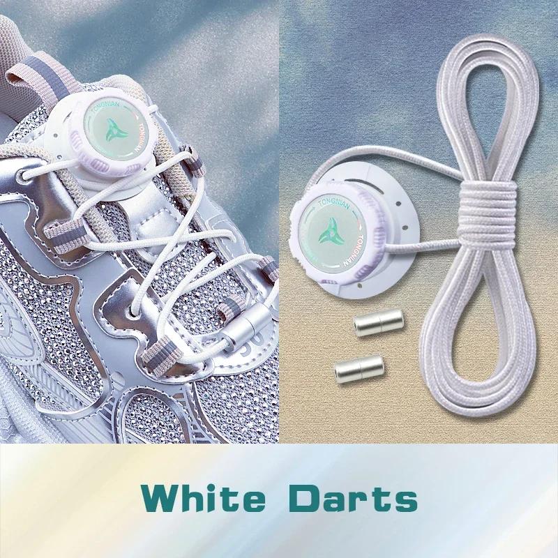 Install Simple Swivel Buckle Laces Automatic Shoelaces Without Ties Unisex Thick Rope Tennis Sneakers Shoelace Shoe Accessories
