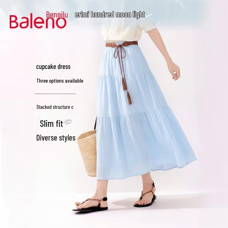Baleno Women s 2026 Summer Tiered High-Waist Maxi Skirt One Size
