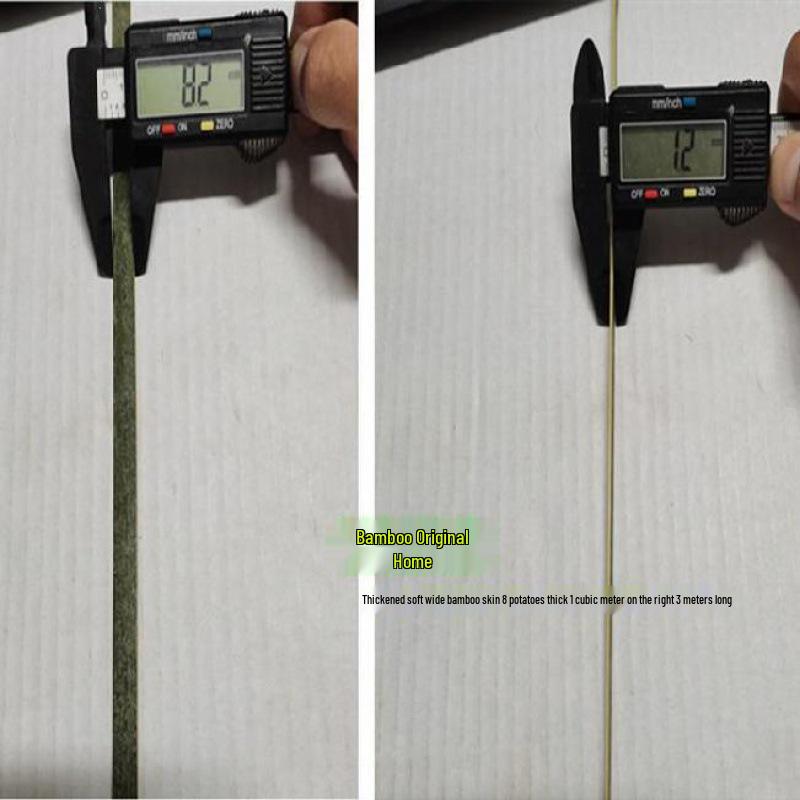 Yellow Skin Polished Bamboo Strips: Handmade Weaving Material for Crafts, Model Kites, and Decorations.