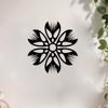 Tribal Flower Metal Wall Art Exotic Rust Resistant Iron Decor for Bedroom Garden Fence New Year Easter Gift Unique Cultural Farmhouse Hanging Ornament