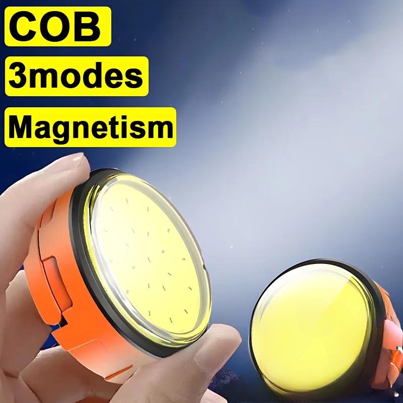 3000lm Mini High Power LED Camping Flashlight USB Rechargeable with Magnet Base Power Bank for Outdoor Tent Portable Emergency Lantern